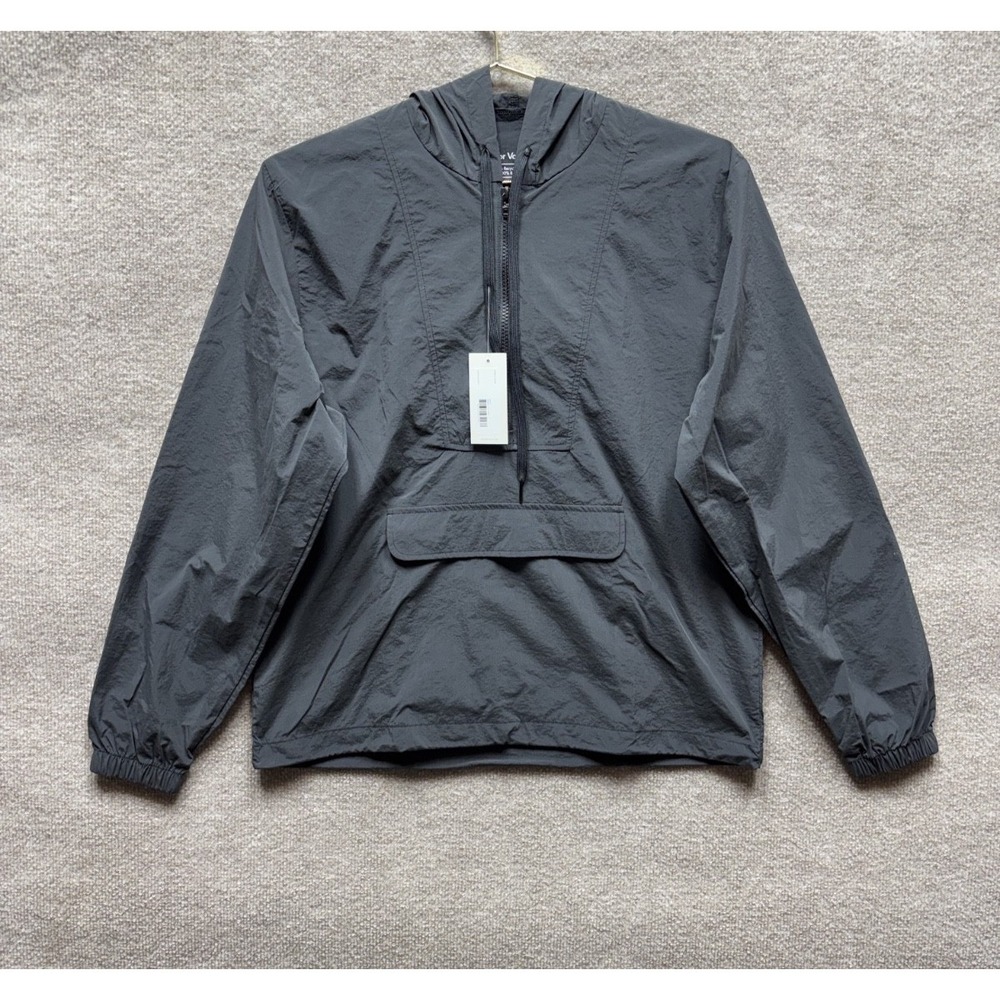 Outdoor Voices RecNylon 1/4 Zip Pullover Jacket Women Sm Black Lightweight NWT